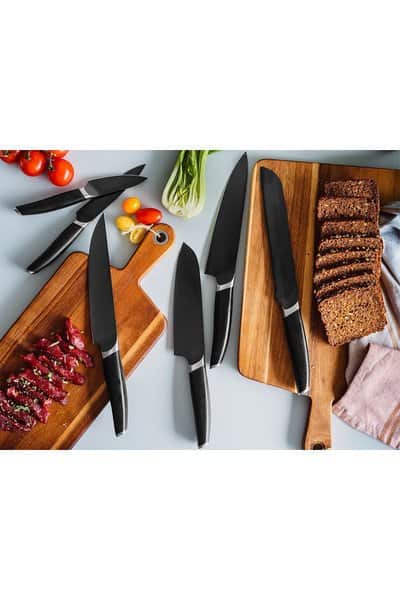 Onyx Cookware Keramik Stål Hybrid 6 Dele Allround Knivsæt
