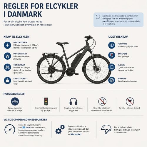 regler for elcykler i Danmark