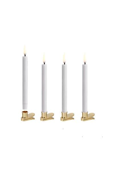 Uyuni LED Med 3D Flamme 4-pak