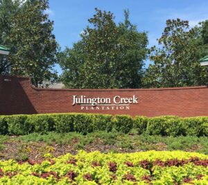 The front entrance to Julington Creek Plantation. 