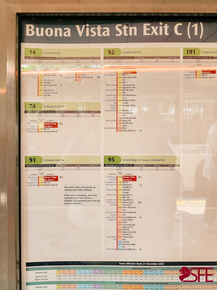 How to Use Bus in Singapore: A Comprehensive Guide for Seamless Travel 6 How to use bus in singapore: a route display information in every bus stop.