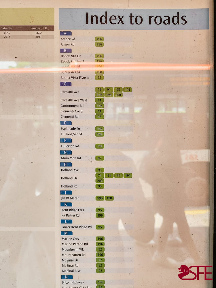 How to Use Bus in Singapore: A Comprehensive Guide for Seamless Travel 7 Index to roads: Bus route display information in Singapore