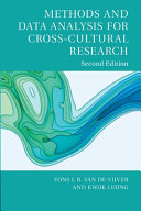 Methods and Data Analysis for Cross-Cultural Research – PDF ebook