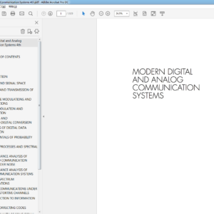 Modern Digital and Analog Communication Systems 4th – PDF ebook