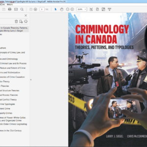 Criminology in Canada Theories, Patterns, and Typologies 6th Edition – PDF ebook
