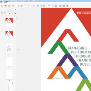Managing Performance through Training and Development 7th – PDF ebook