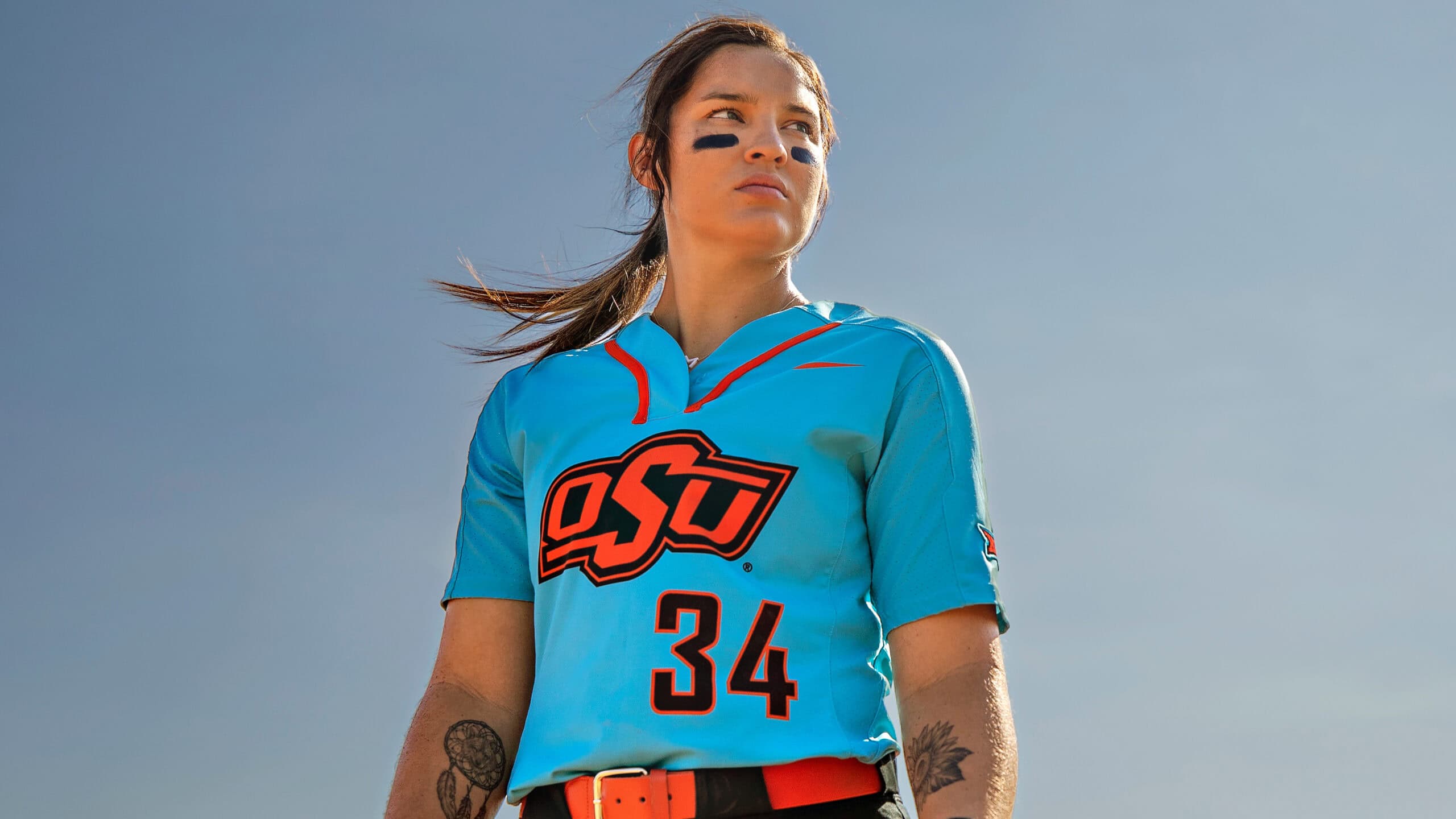 Michaela Richbourg in her OSU softball jersey