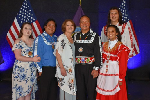 Chief with his family (L-R): Taylor, David, Angie, Kaylyn and Jeffrey