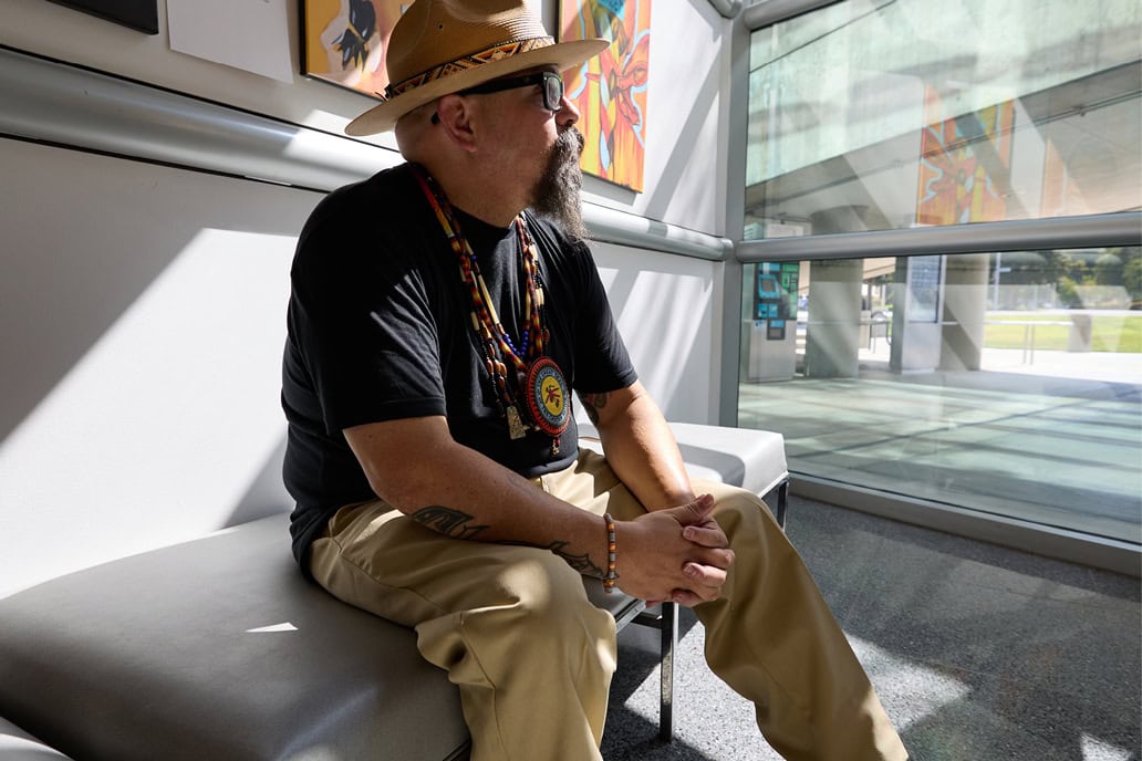 Bobby Von Martin sits in front of a window