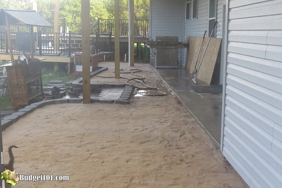 DIY Stamped Concrete Patio | How to Stamp Concrete by Budget101.com