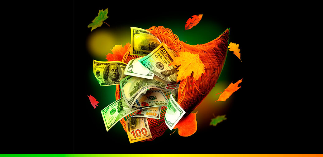 A Cornucopia full with cash