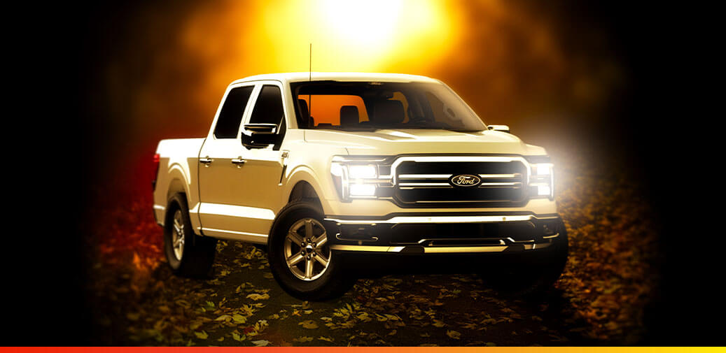 White Ford truck