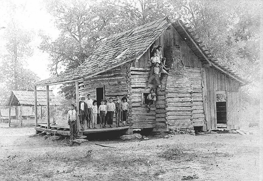 An 1830's-40's cabin at Goodland Academy