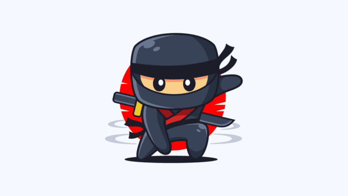 Ninja figurine with sword
