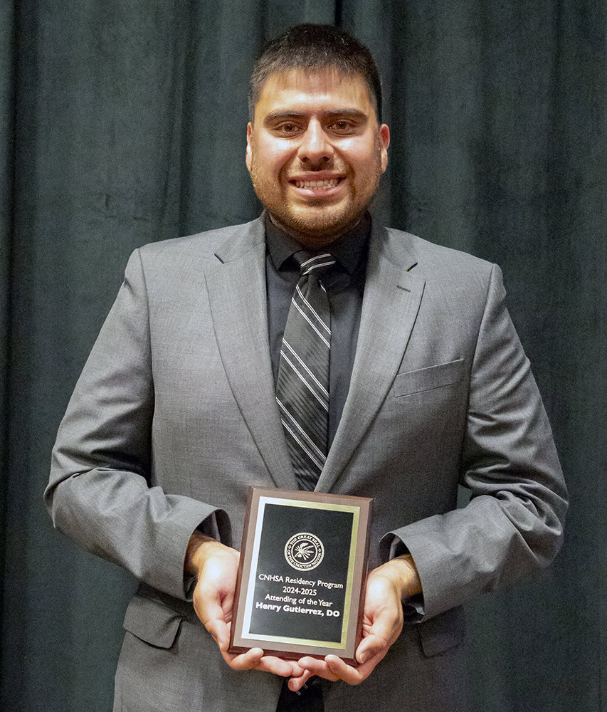 Dr. Henry Gutierrez received the Attending of the Year award.
