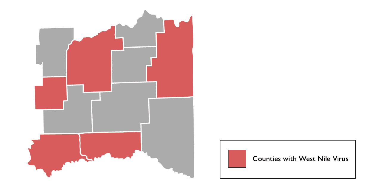 Public Health Advisory: Mosquitoes in Bryan, Choctaw, Coal, LeFlore, and Pittsburg counties have tested positive for West Nile Virus in the summer and fall 2025. Please take extra precautions in those areas.