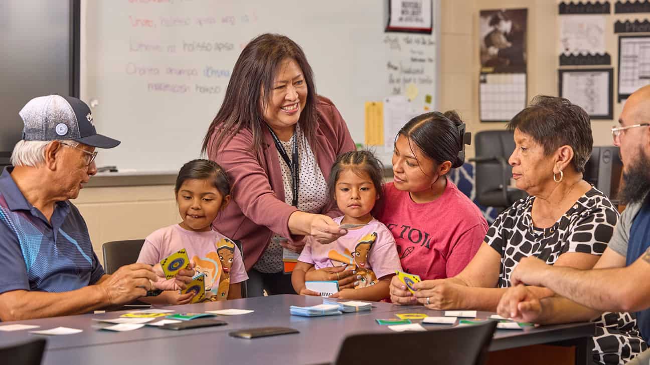 Students and teachers learning in the Language Nest Program