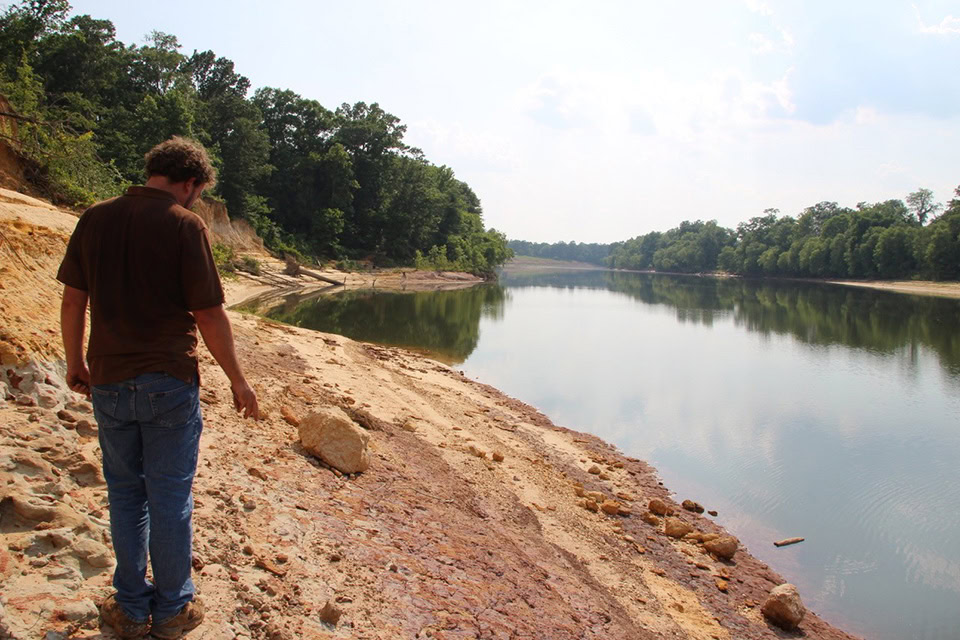 Ian Thompson visits the Black Warrior River with the Cultural Center Committee