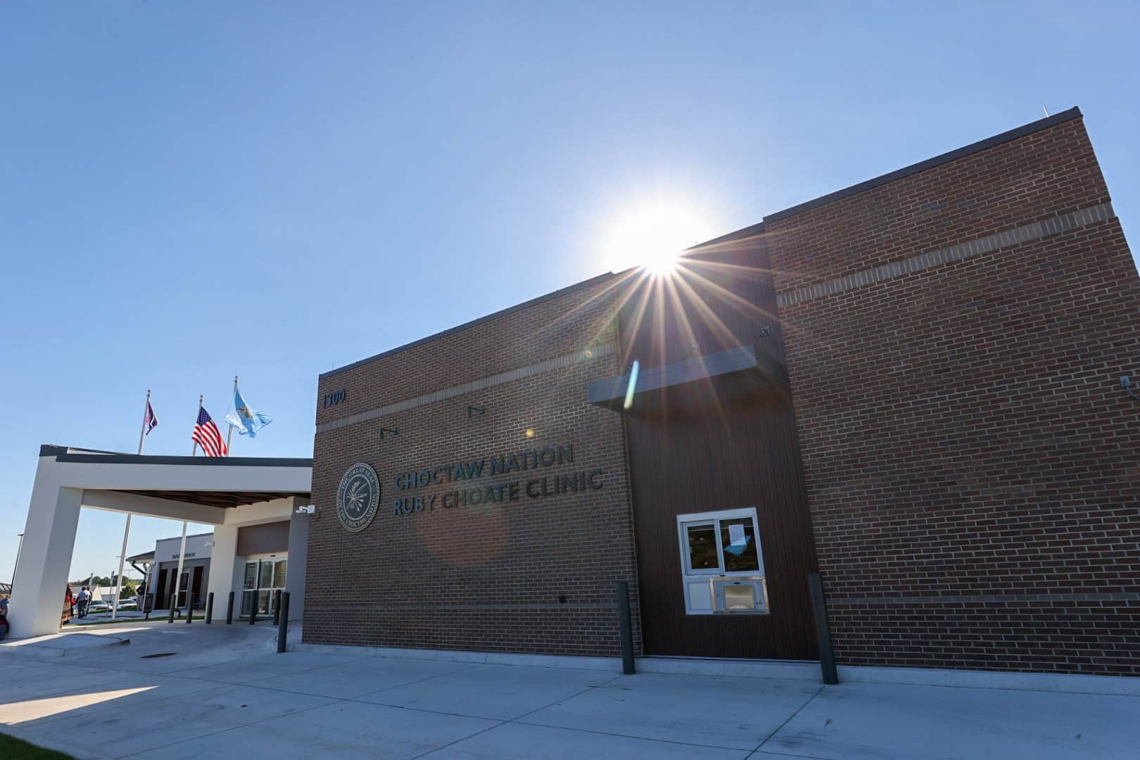 Front entrance of the Ruby Choate Health Clinic