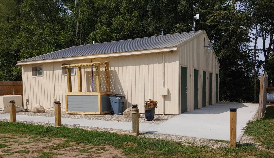 Showerhouse Dishwashing Station at Indian Creek Campground