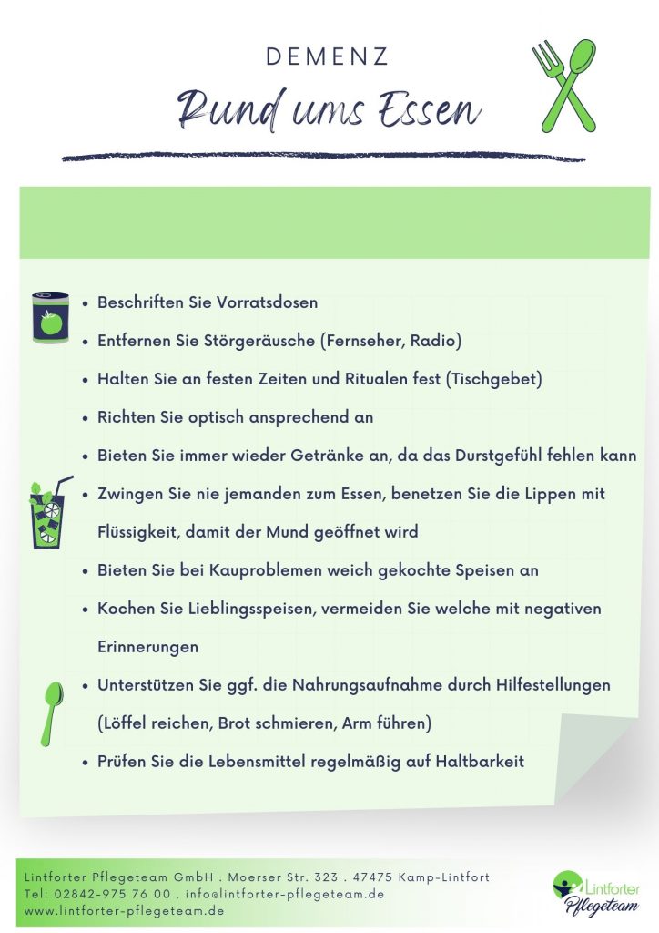 Rund ums Essen bei Demenz
