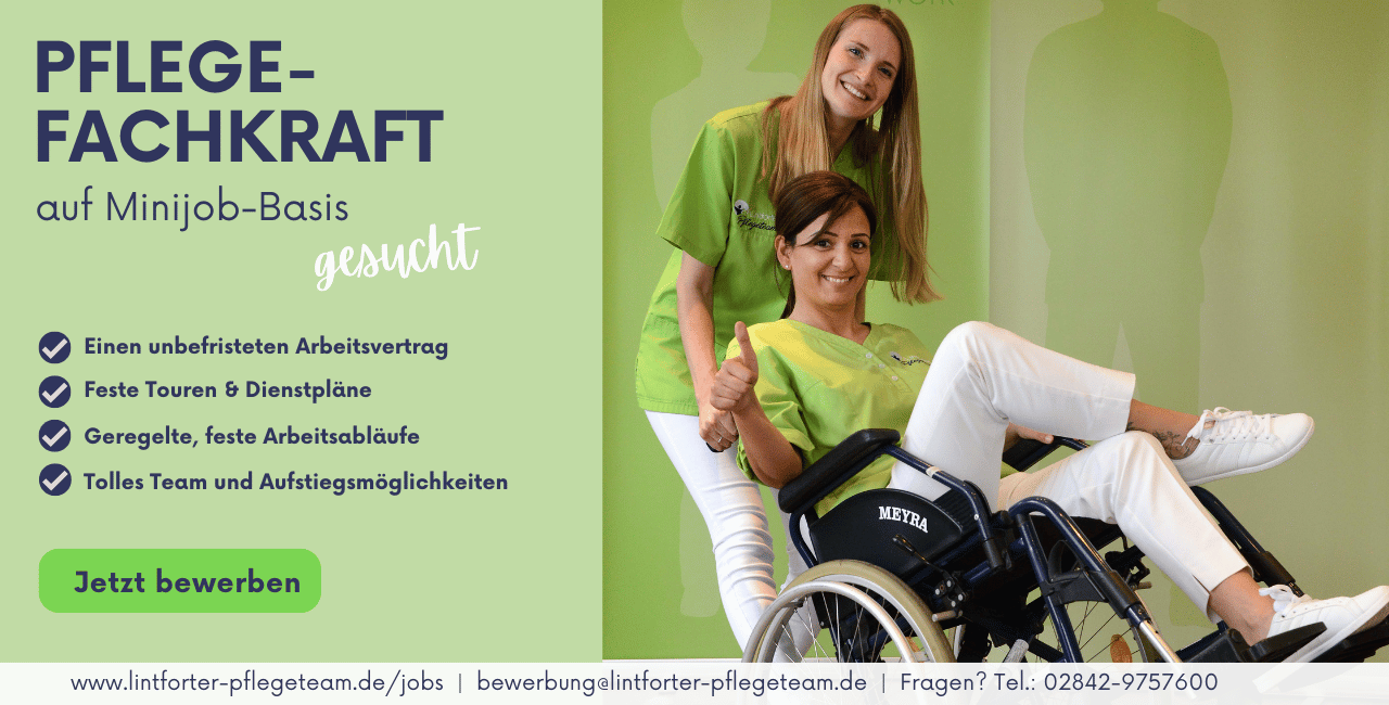 Titelbild Pflegefachmann Pflegefachfrau Minijob