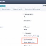 Automatically Calculated Applicant Age