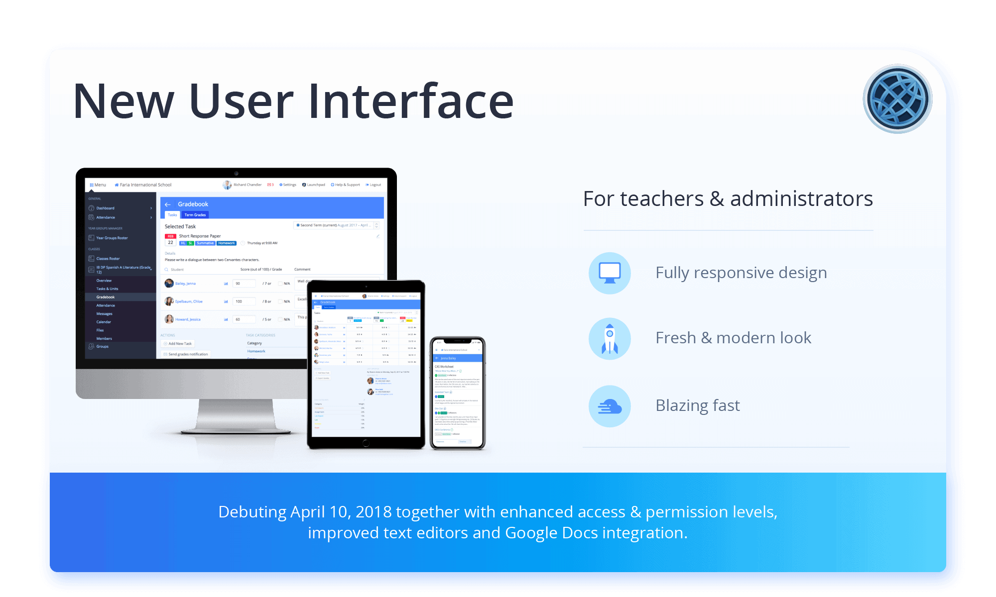New Teacher & Administrator Interface
