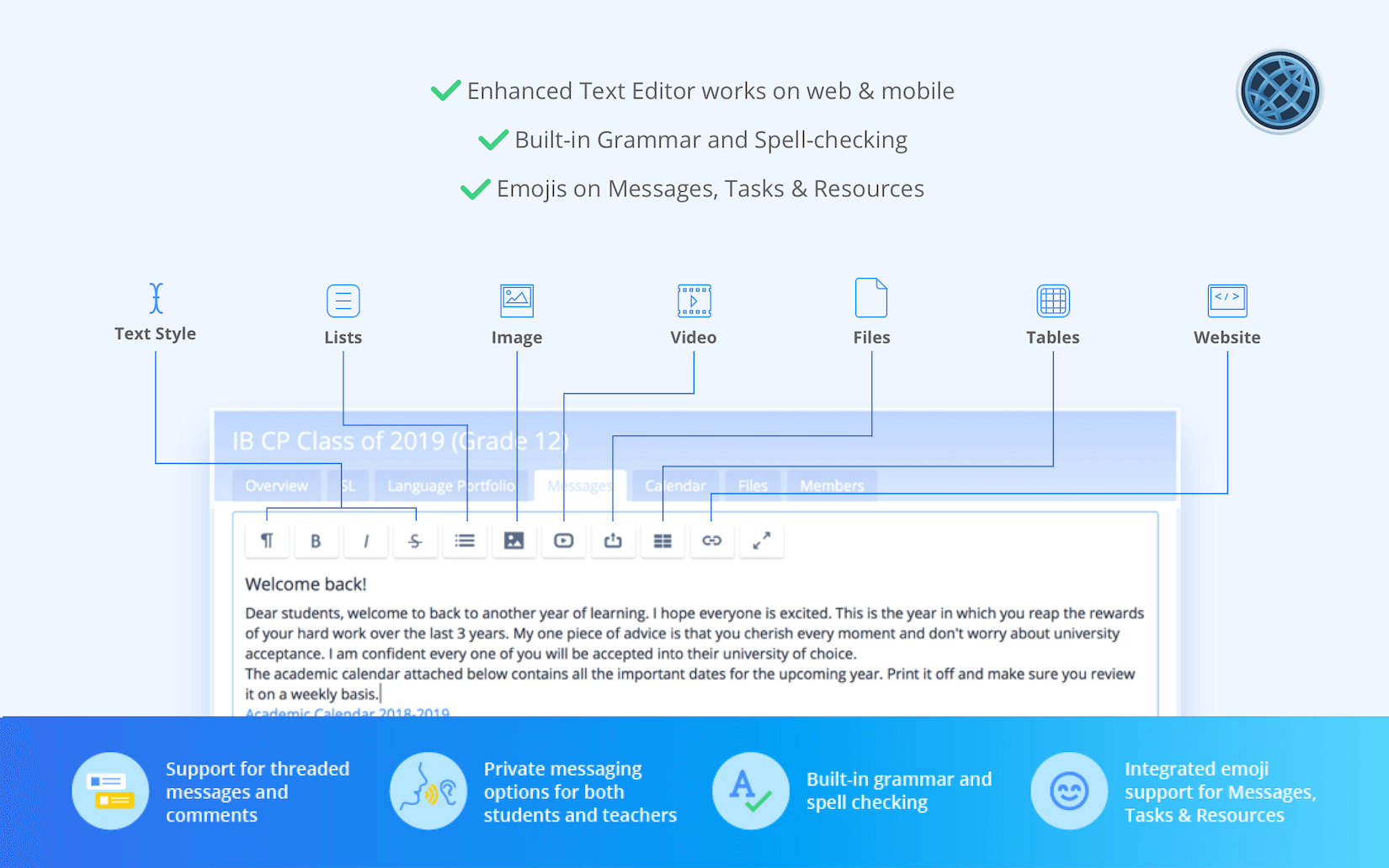 Enhanced Text Editor And Messaging User Interface Improvements