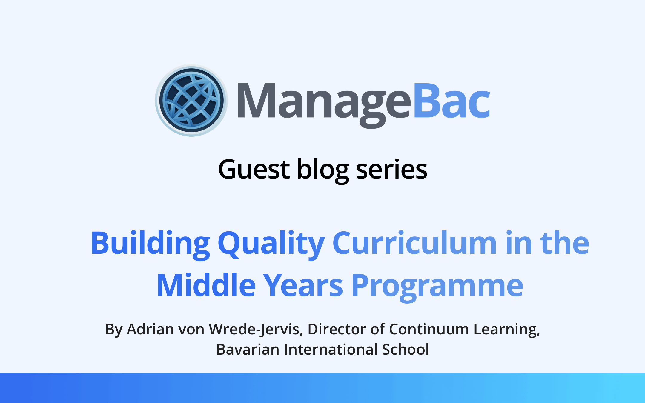 Building Quality Curriculum In The Middle Years Programme