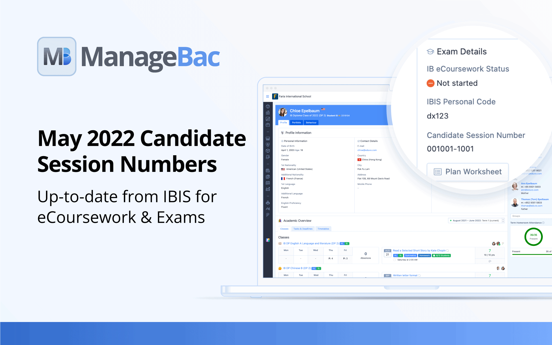 May 2022 Candidate Session Numbers