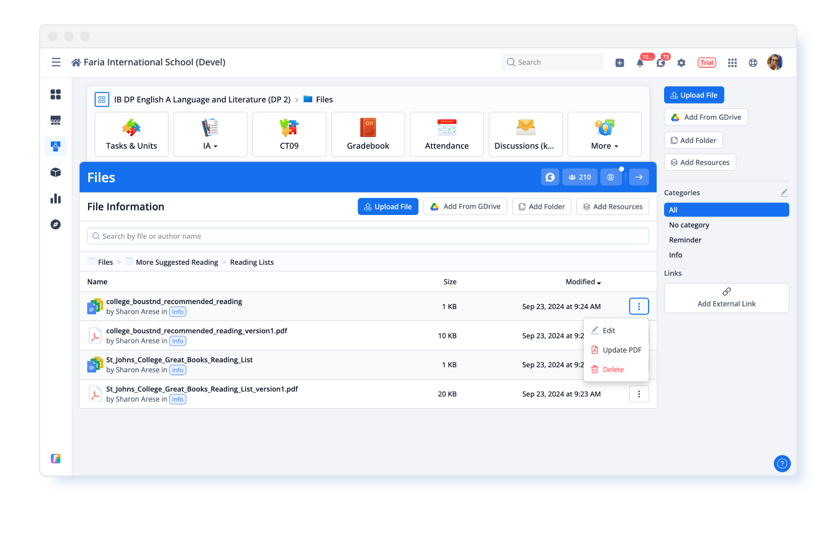 New Google Resources Upload