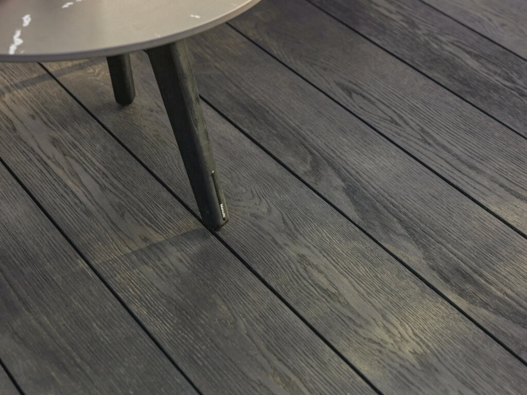 Millboard Enhanced Grain decking in Burnt Cedar