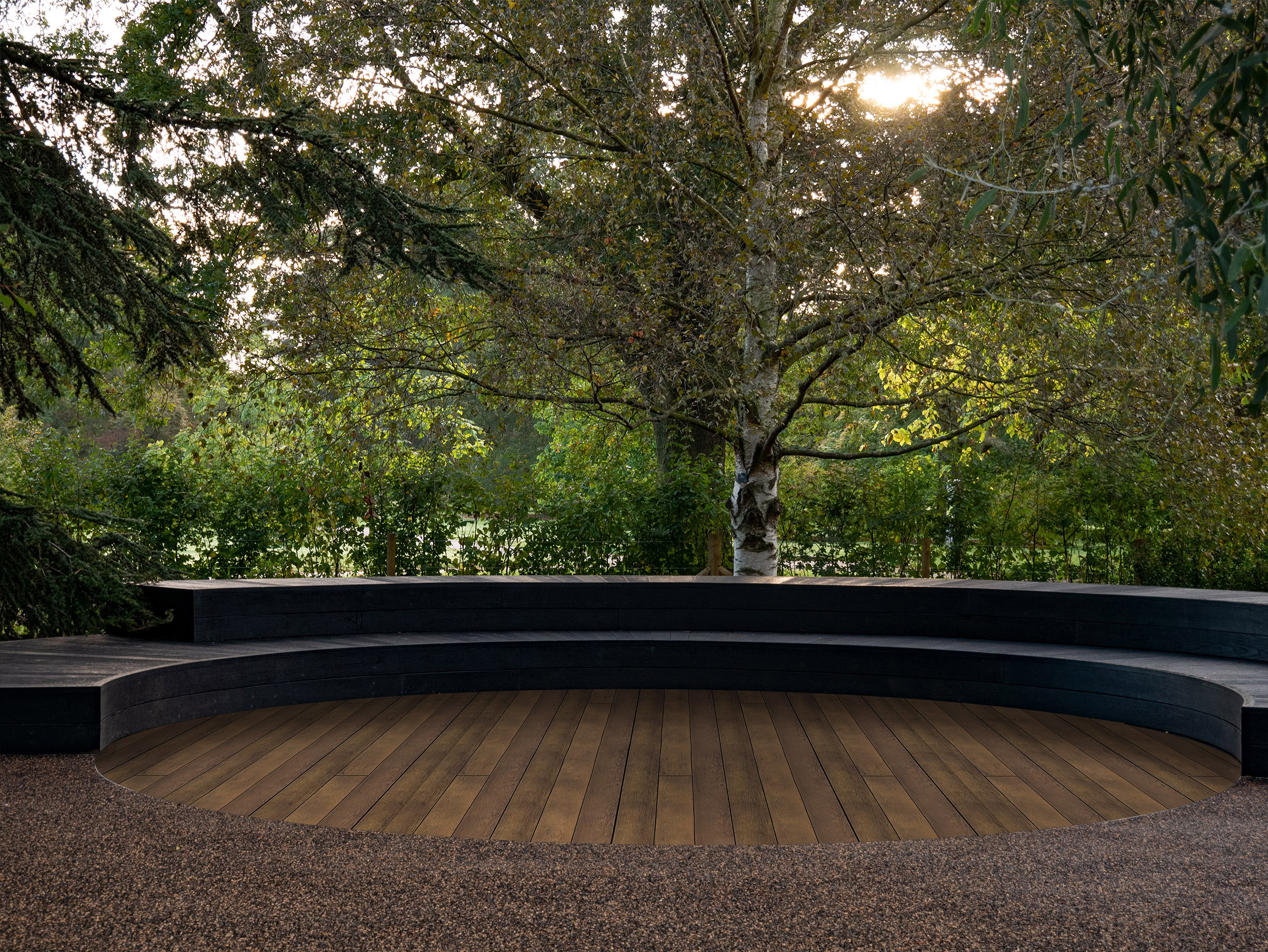 Millboard Enhanced Grain decking in Antique Oak