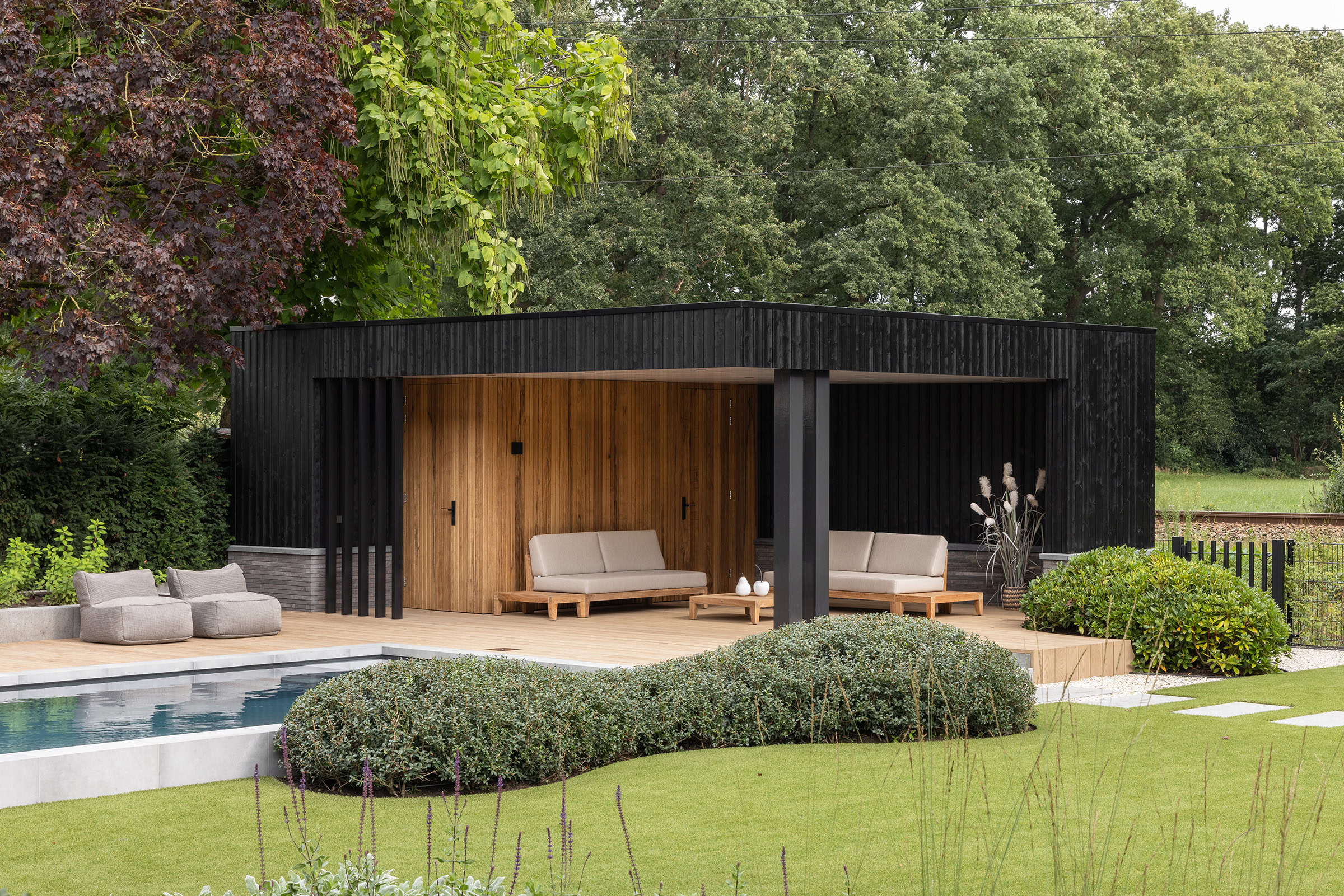 Millboard Enhanced Grain decking in Golden Oak