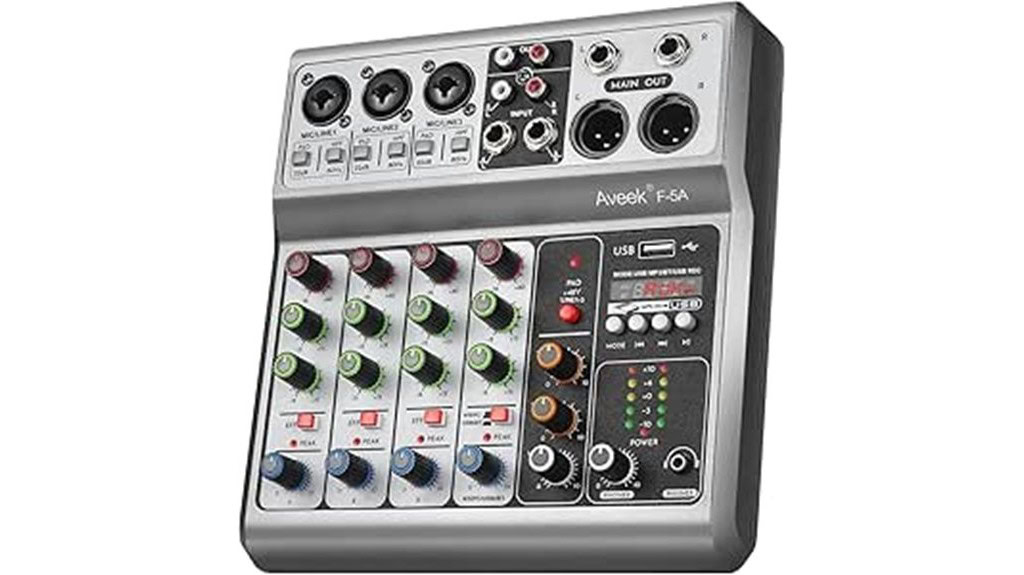 Aveek 5-Channel Professional Audio Mixer Review