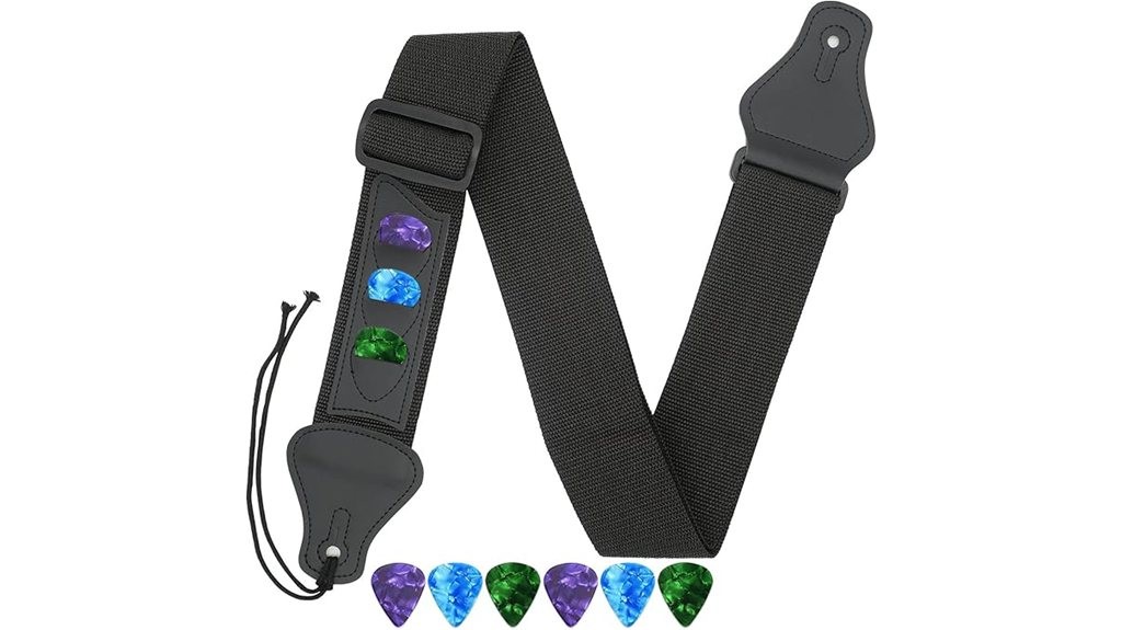 Guitar Strap With 3 Pick Holders Review: Great Value and Comfort