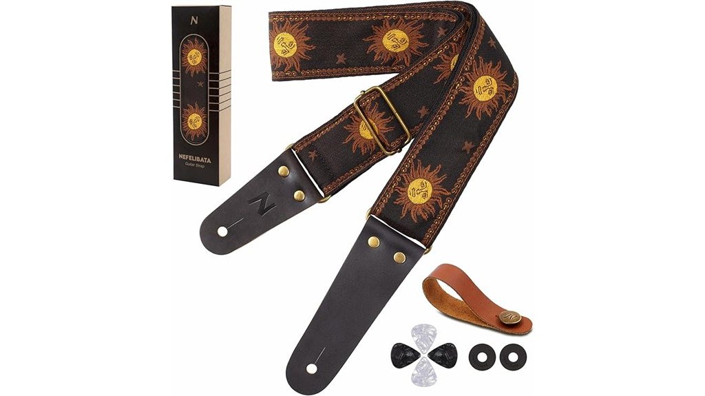Nefelibata Embroidered Cotton Guitar Strap Review: Comfort and Style