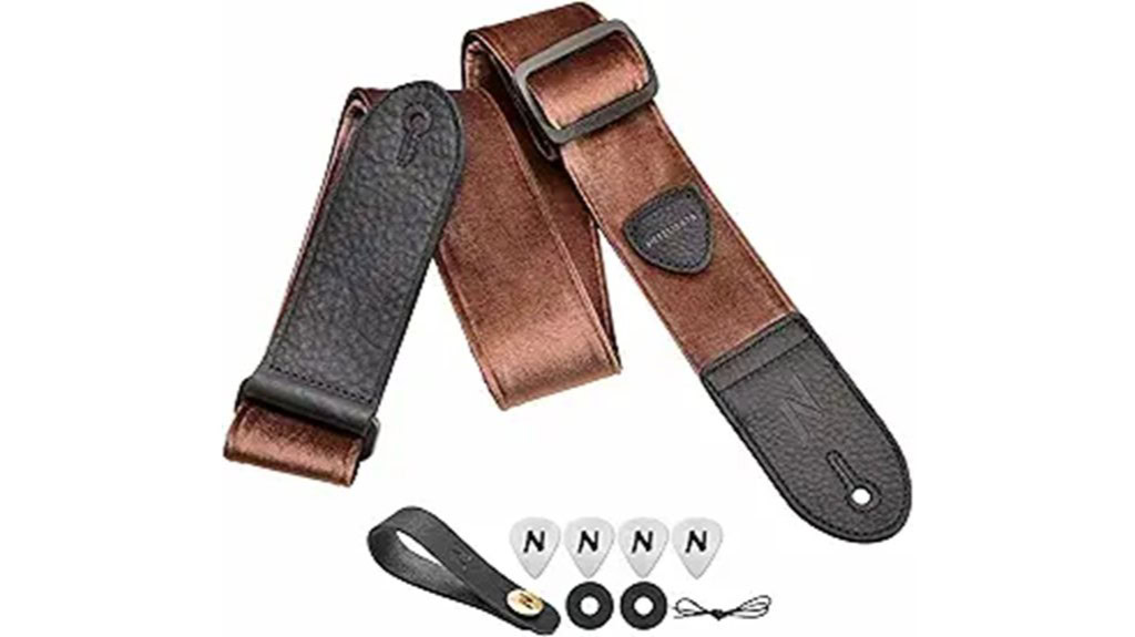 Nefelibata Guitar Strap Double Full-Grain Leather Review: Comfort and Style