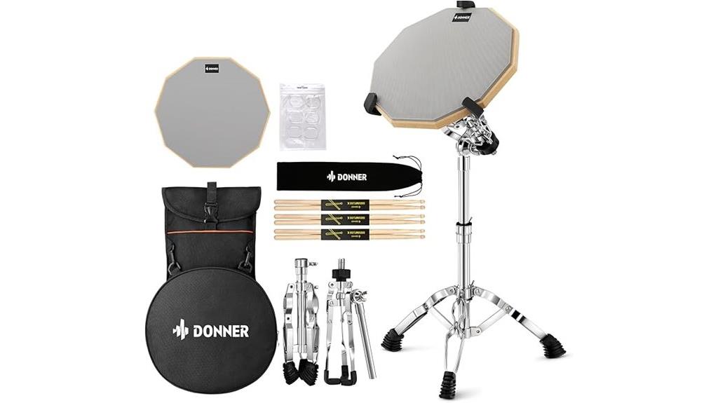 Donner Snare Drum Stand Set with Drum Practice Pad Review