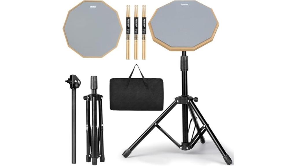 GrowDaily Drum Practice Pad Snare Stand Set Review