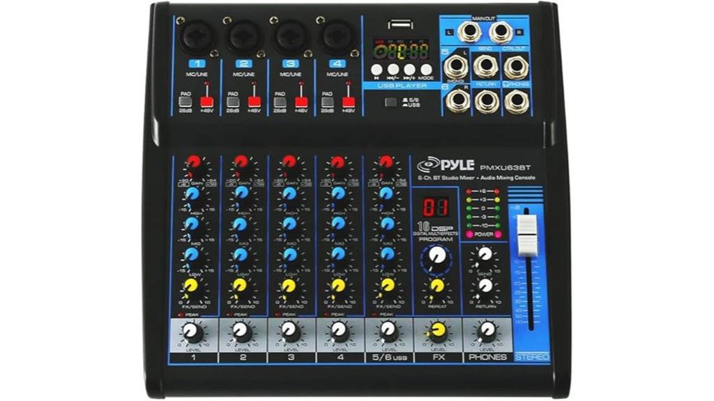Pyle PMXU63BT 6-Channel Audio Mixer Review