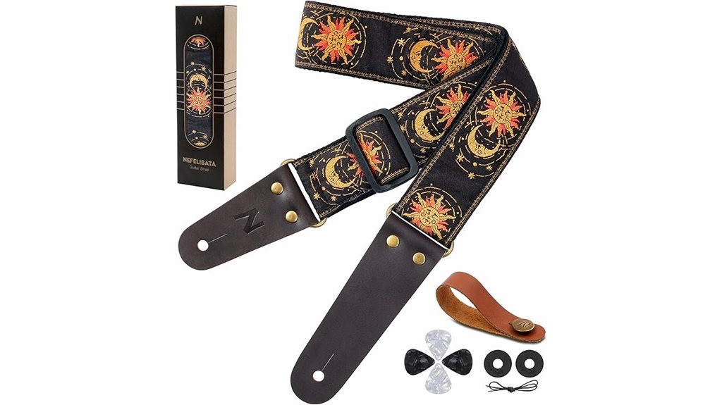 Nefelibata Guitar Strap with Head Cowhide Leather Ends Review: Stylish and Durable