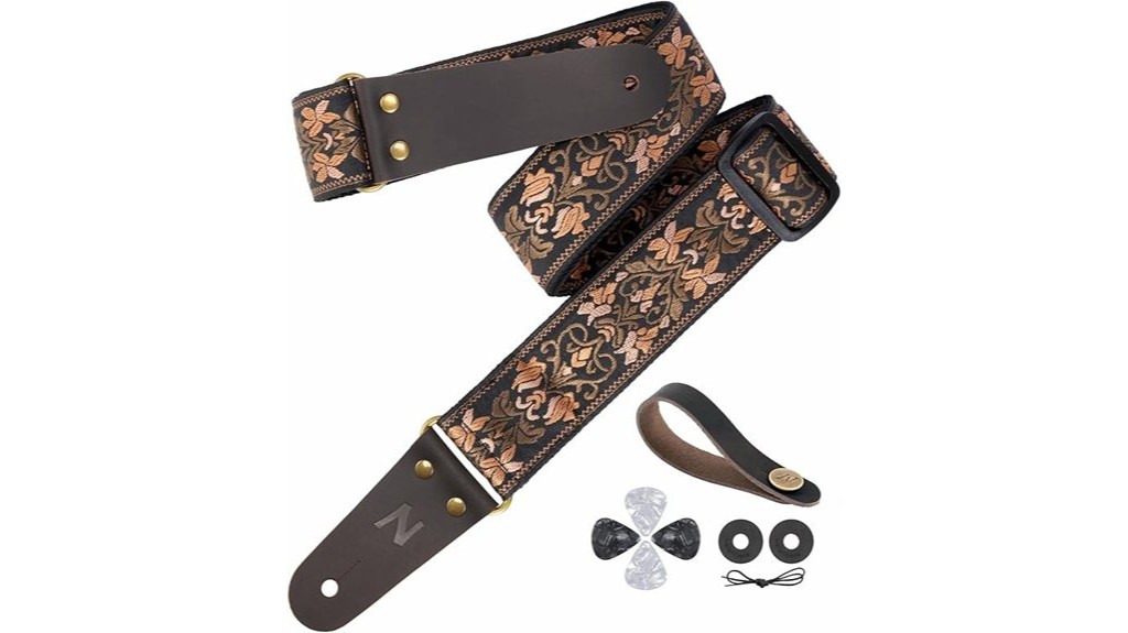 Nefelibata Jacquard Embroidery Guitar Strap Review: Stylish and Functional