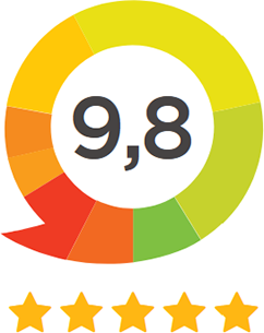 Klanten beoordelen ons met een 9,8