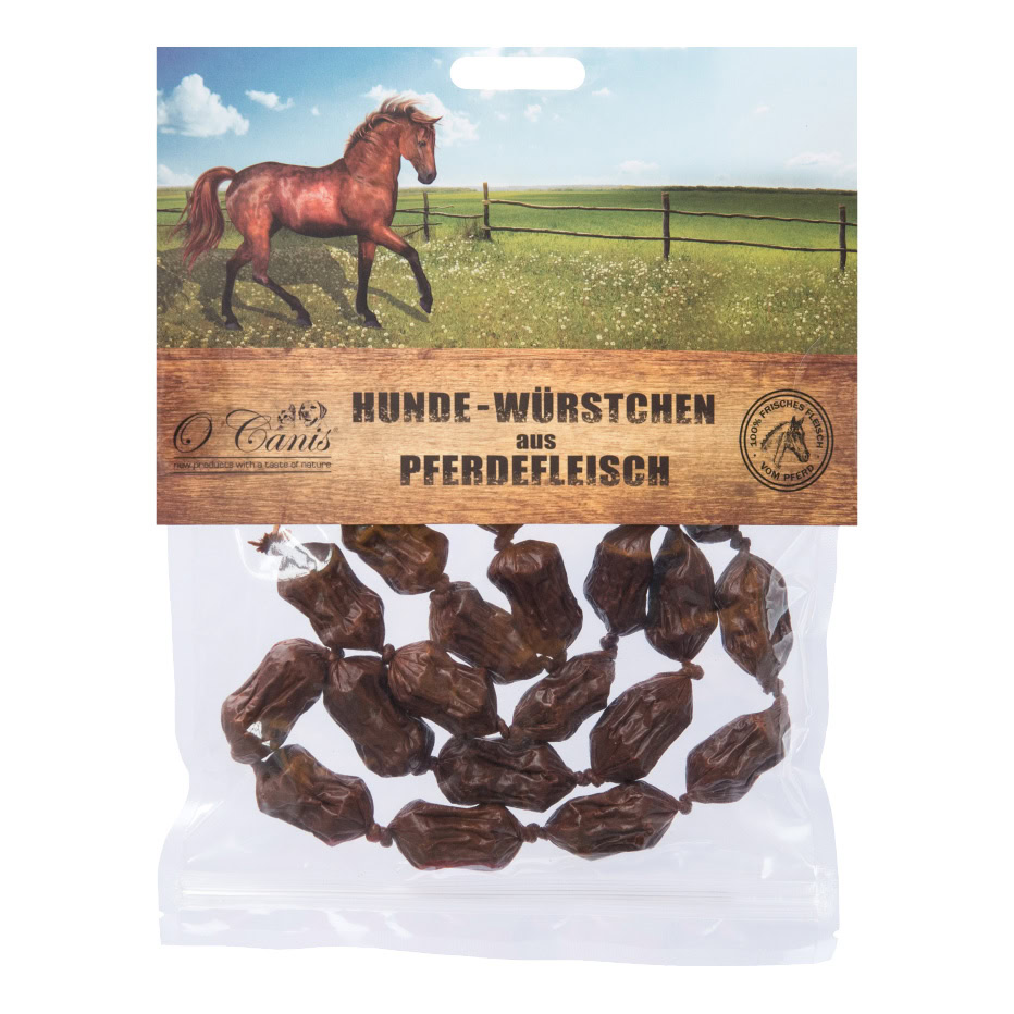 Mini hondenworstjes paard 100g - O'Canis