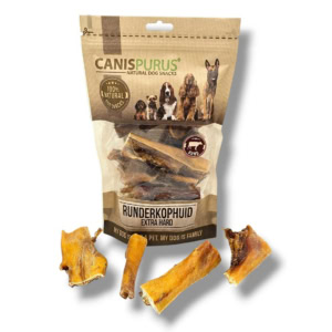 Runderkophuid - extra hard 10cm 6 stuks - Canis Purus