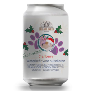 Kersteditie cranberry waterkefir 250ml - Boil & Broth