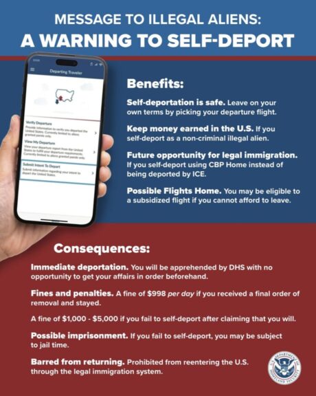 Self deportation notice