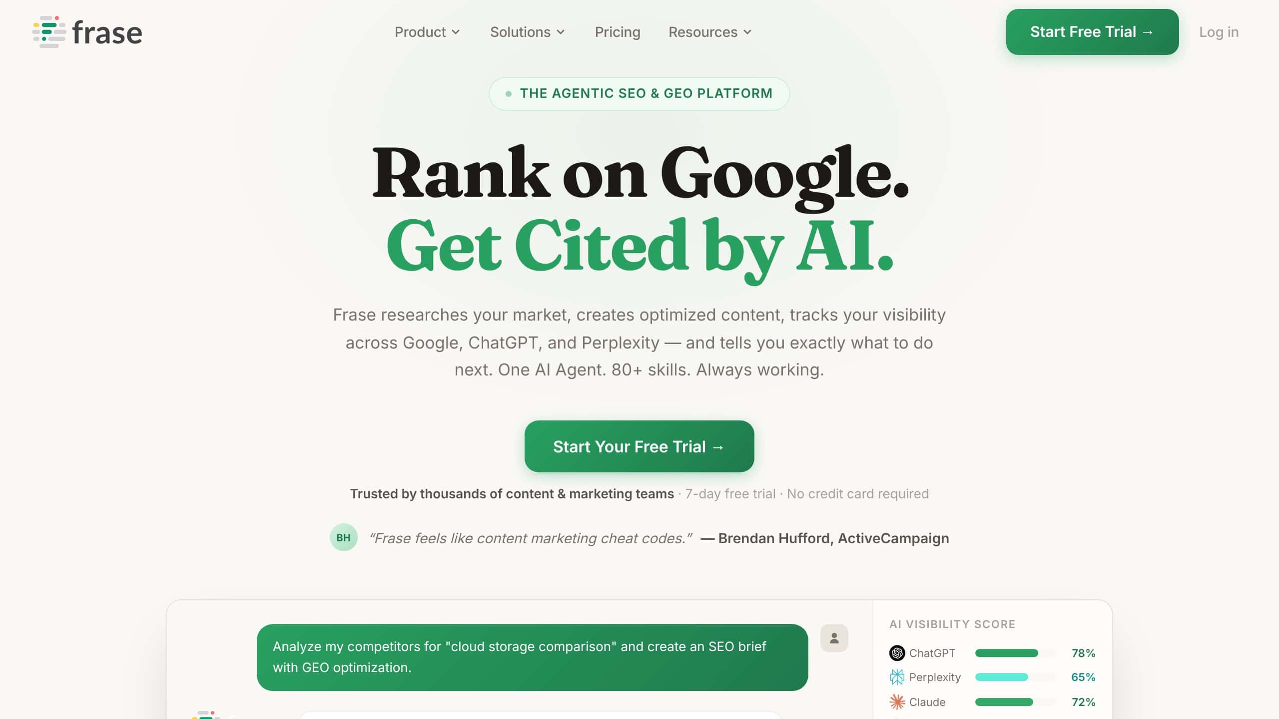 Frase.io content optimization and question research tool